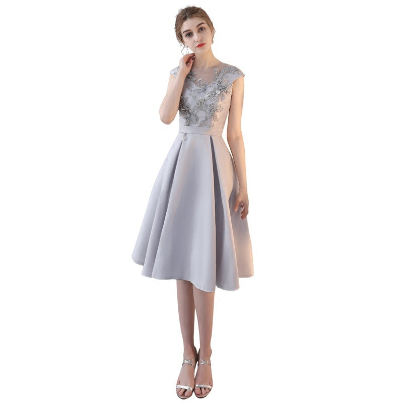 Evening dresses Dinner Prom Formal Dress Gray Slimming Tuxedo Dress Party Elegant Banquet Ball gown H22239