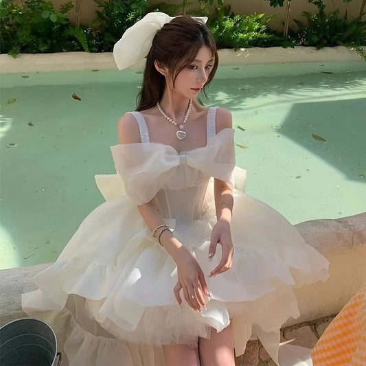 Trailing Dress Women's First Love Girl High-Grade Adult Ceremony Tube Top Birthday Little Dress Slimming Princess Pettiskirt