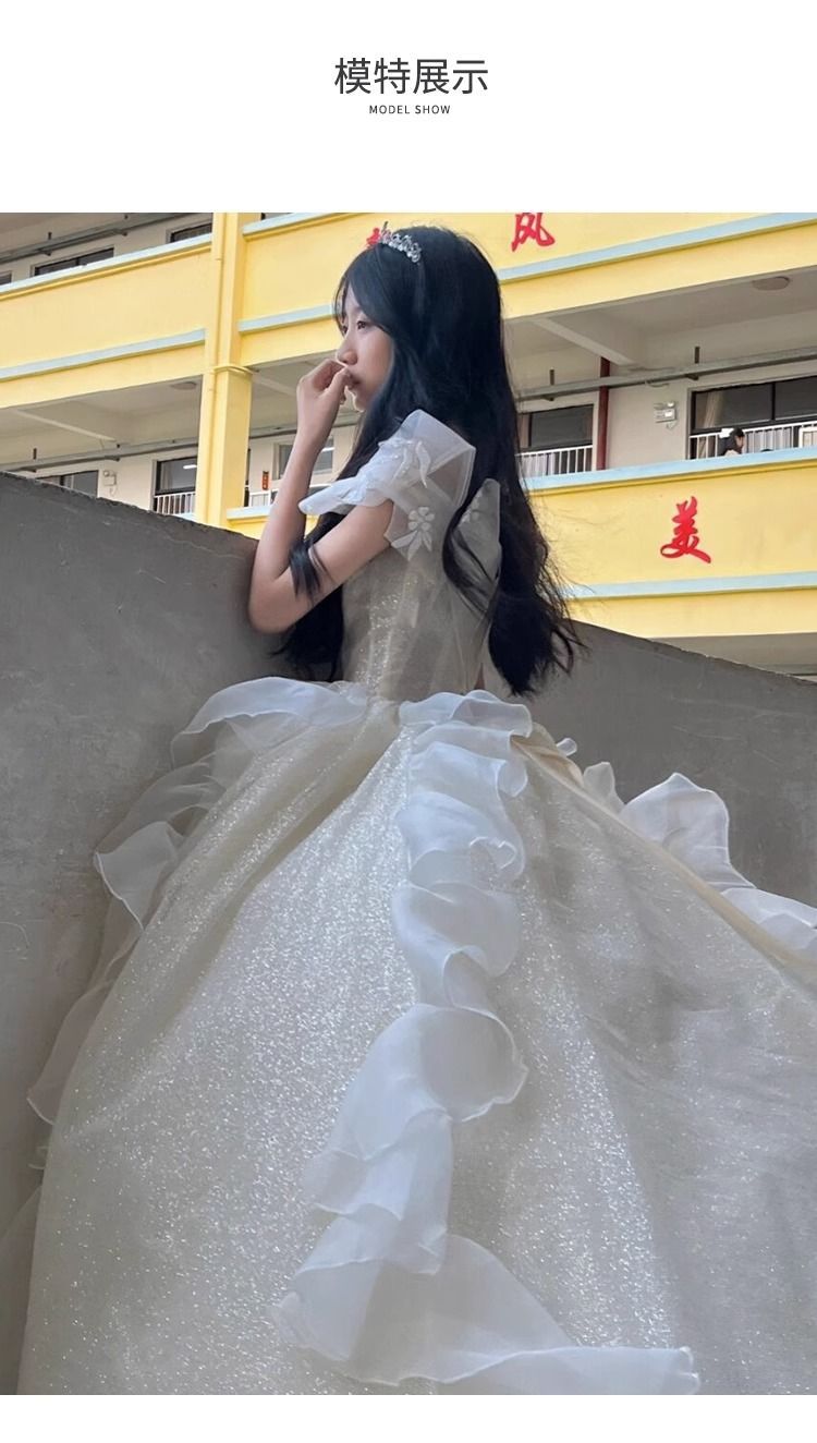 Escape Princess Style Evening Dress Female High Sense Light Luxury Minority Adult Ceremony Student Art Exam Graduate Day Little Dress