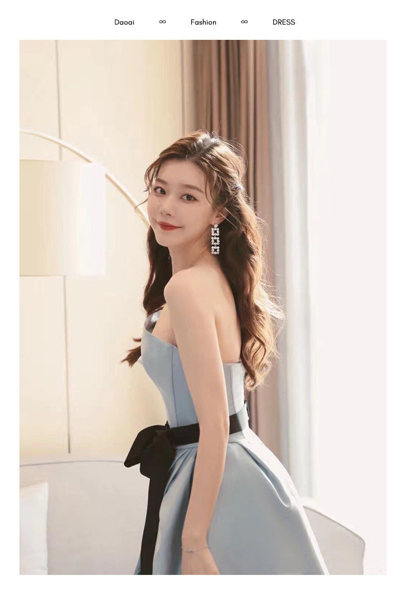 Evening Dress for Women 2024 Winter New Banquet Socialite Host's Dress Dress Women Sexy Evening Dress Long
