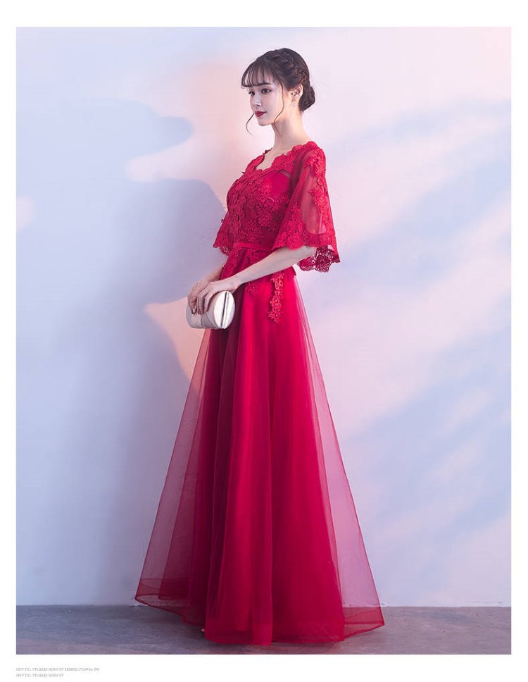 Bridal Toast Clothing 2024 New Autumn Plump Girls plus Size Slim Fit Slimming High Waist Maternity Wedding Evening Dress