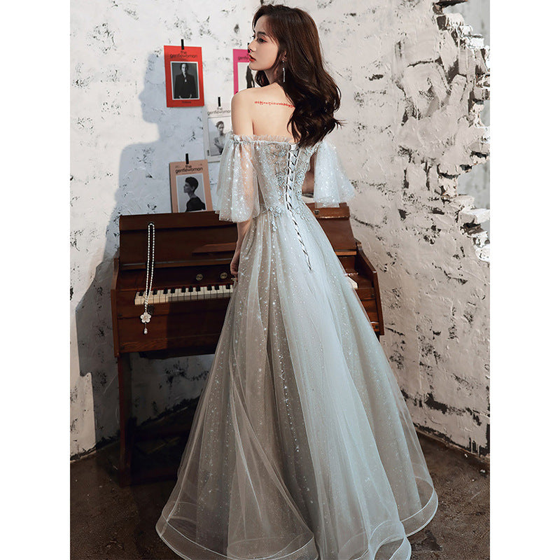 Mori Fresh Banquet Fashion Evening Dress for Women 2024 New Elegant Elegant Fairy Dream Fairy