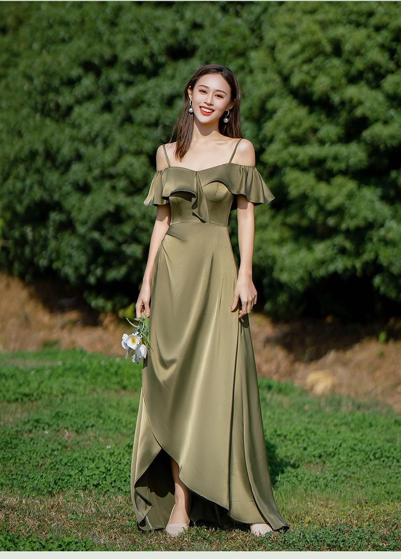 Bridesmaid Dress Girlfriends Group2023Summer New Satin Long Bridesmaid Dress for Sisters Graceful Mori Ladies Banquet