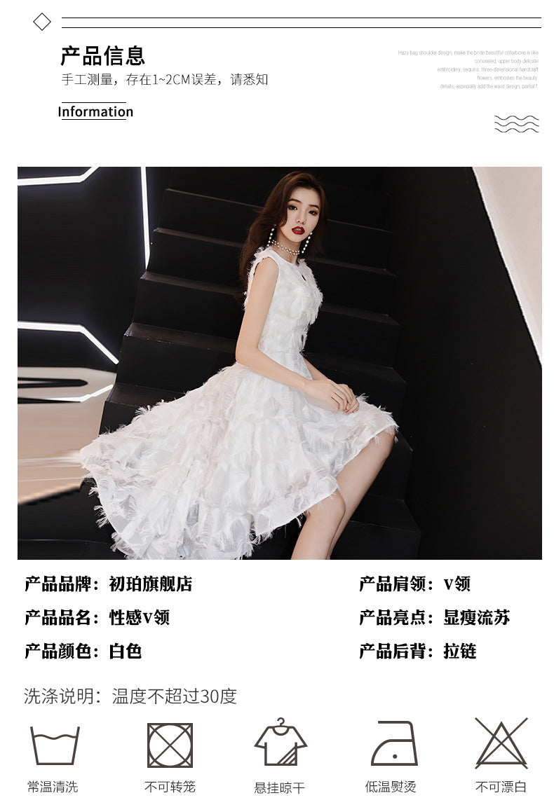 Banquet Evening Dress Dress Women's 2024 New Autumn Elegant Graceful Elegant Dinner Socialite Slimming Dress Small Gift