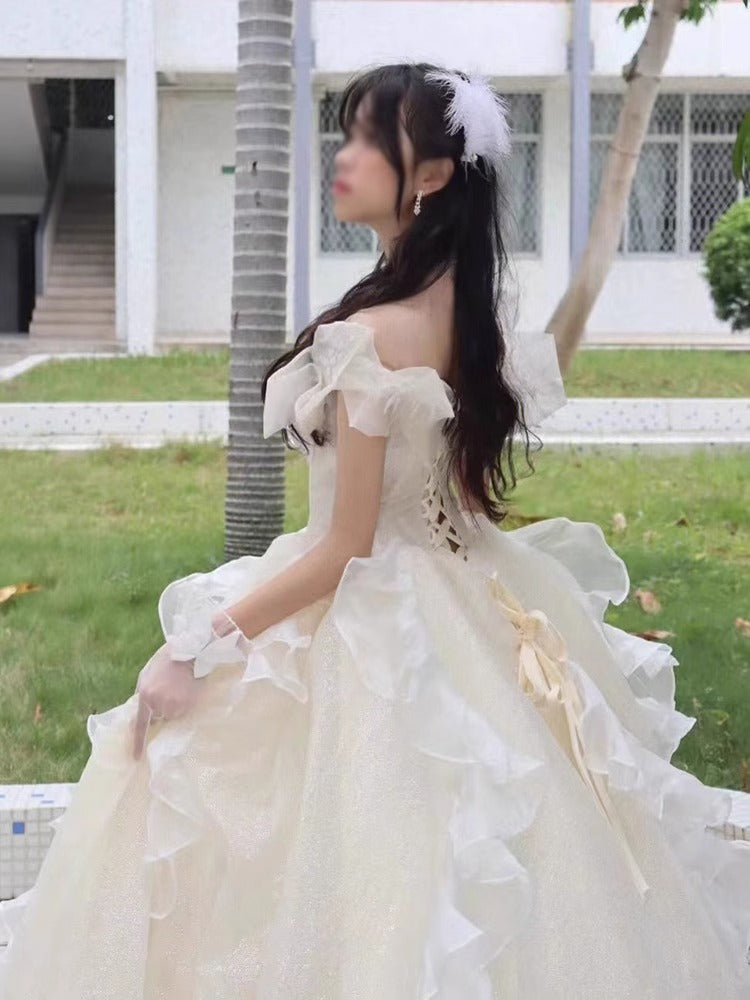 Princess Escape Evening Dress High-End Affordable Luxury 2024 New Fairy Host Pettiskirt Vocal Music Art Test Adult Ceremony