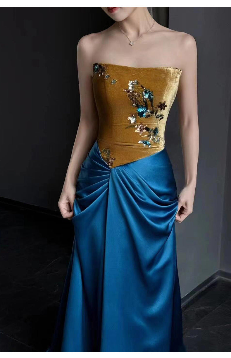 New Chinese Style Morning Gowns Women's 2024 New High-Grade National Style Bride Engagement Back-to-Door Formal Dress Women's Toast Clothing Back-to-Door Banquet