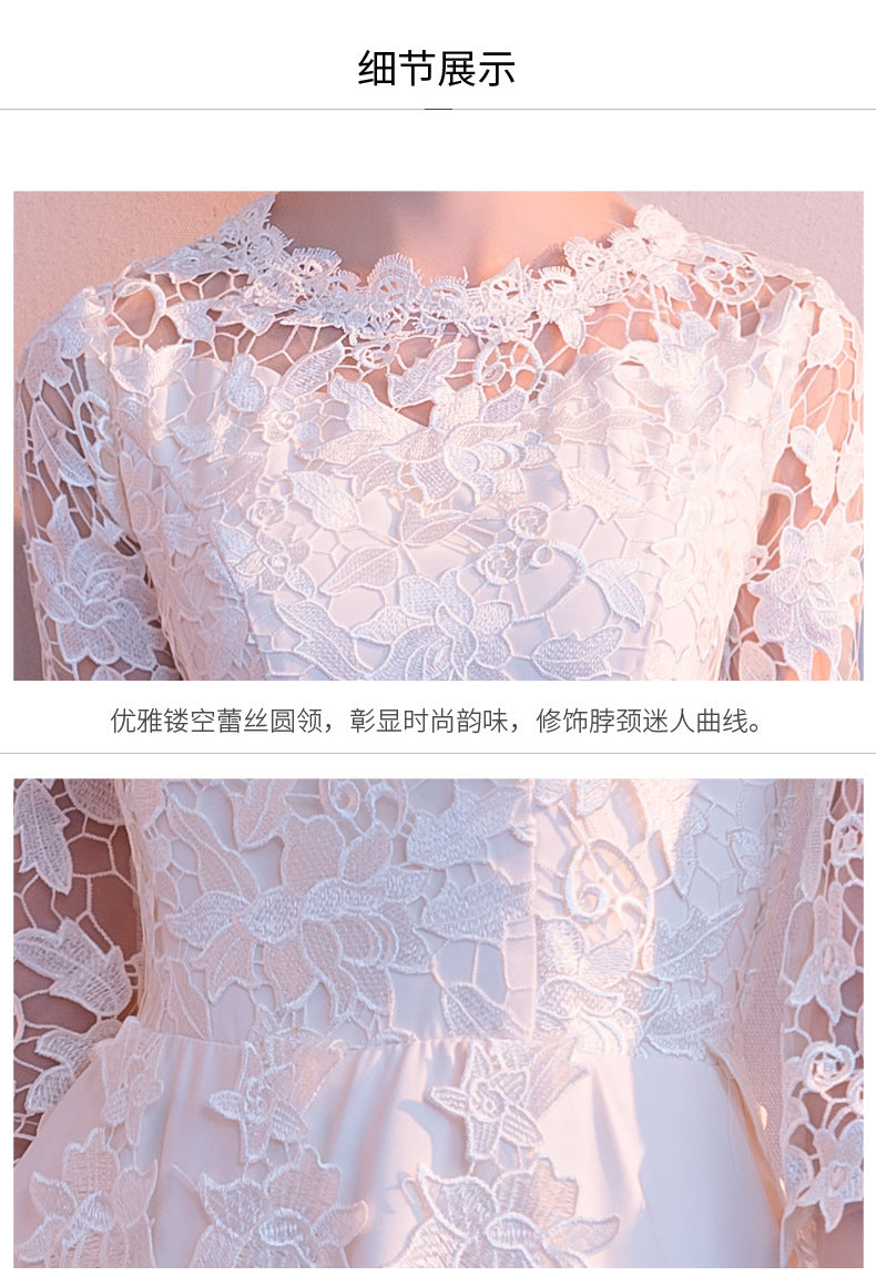 White Evening Dress Skirt Female 2024 New Daily Style Fairy Banquet Temperament Student Chorus Performance