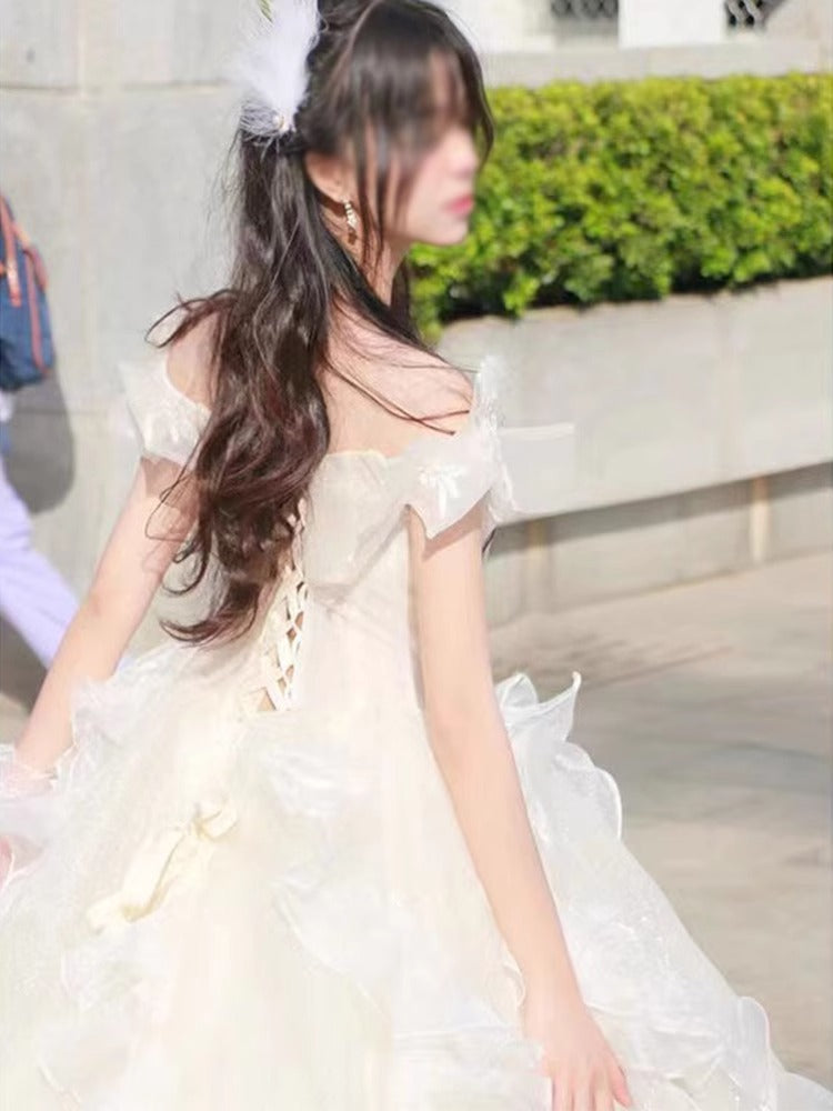 Princess Escape Evening Dress High-End Affordable Luxury 2024 New Fairy Host Pettiskirt Vocal Music Art Test Adult Ceremony