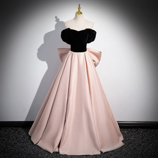 Evening Dress High-End Affordable Luxury Niche French Style High Sense Pink Banquet Annual Meeting Host Solo Vocal Music Art Test