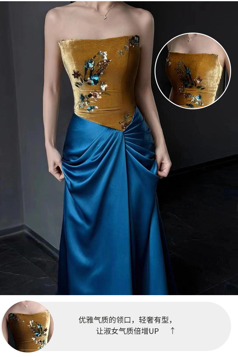 New Chinese Style Morning Gowns Women's 2024 New High-Grade National Style Bride Engagement Back-to-Door Formal Dress Women's Toast Clothing Back-to-Door Banquet