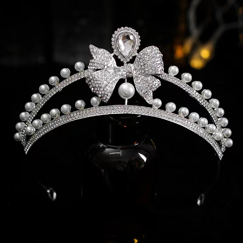 Hair Crown Alloy Rhinestone Pearl Crown Wedding Dress Tuinga Wedding Headdress Bridal Crown Adult Ceremony Birthday Crown H823