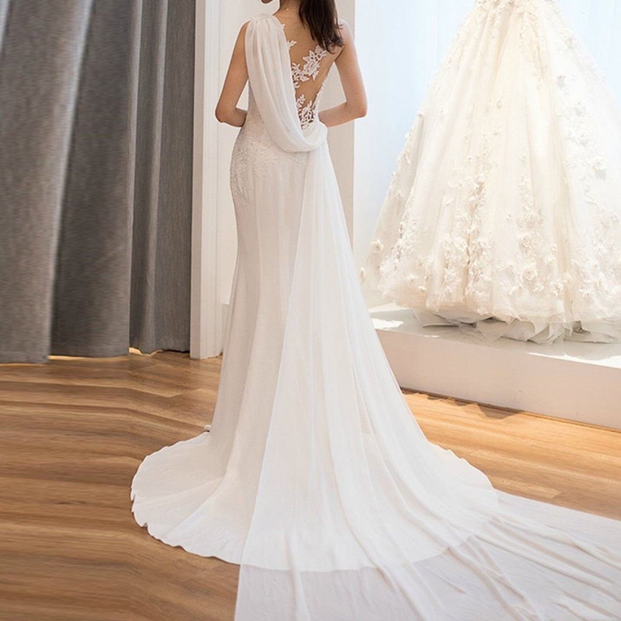 Wedding Dress evening dress  long midwaist wedding dream slimming sleeveless see-through super fairy light wedding dress