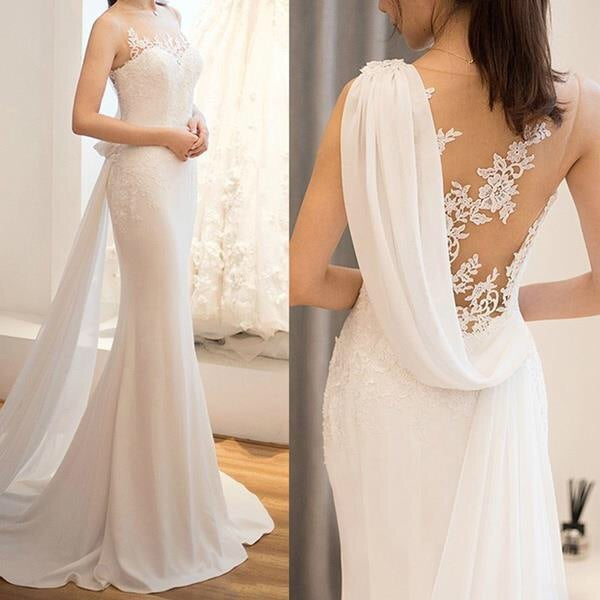 Wedding Dress evening dress  long midwaist wedding dream slimming sleeveless see-through super fairy light wedding dress