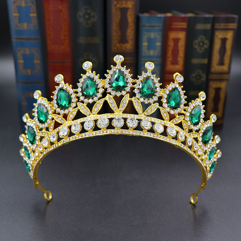 hair Crown European And American Bride Crown Baroque Drop-Shaped Diamond Princess Crown Performance Birthday Headdress Wedding Dress Accessories Crown LAS392