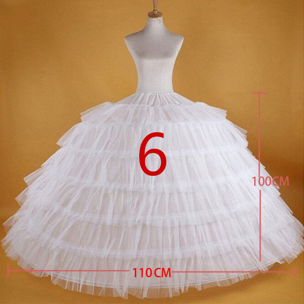 Petticoat Bride Wedding Dress Crinoline Single Steel 2 Rings 3 Steel 6 Steel 6 Yarn Hard Mesh Tutu Skirt Large Fishtail Elastic Waist Small Support Slip Dress Manufacturer