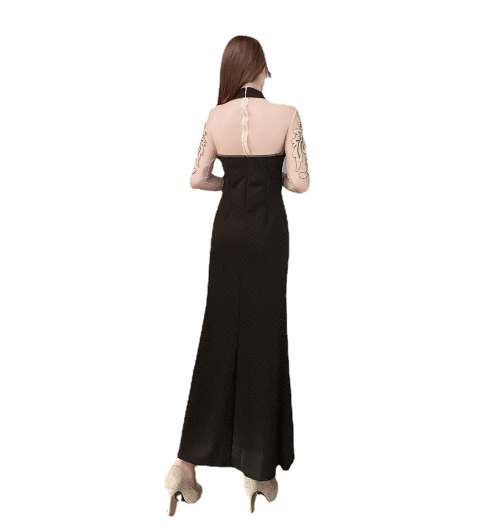 Evening Dress Sexy Elegant Graceful Host Long Fishtail Dress Long Skirt H270