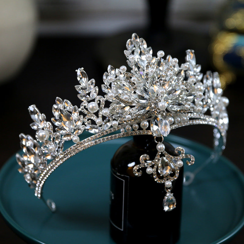 Crown Baroque Bridal Crown Headdress Luxury Peacock Birthday Crown Retro H8809