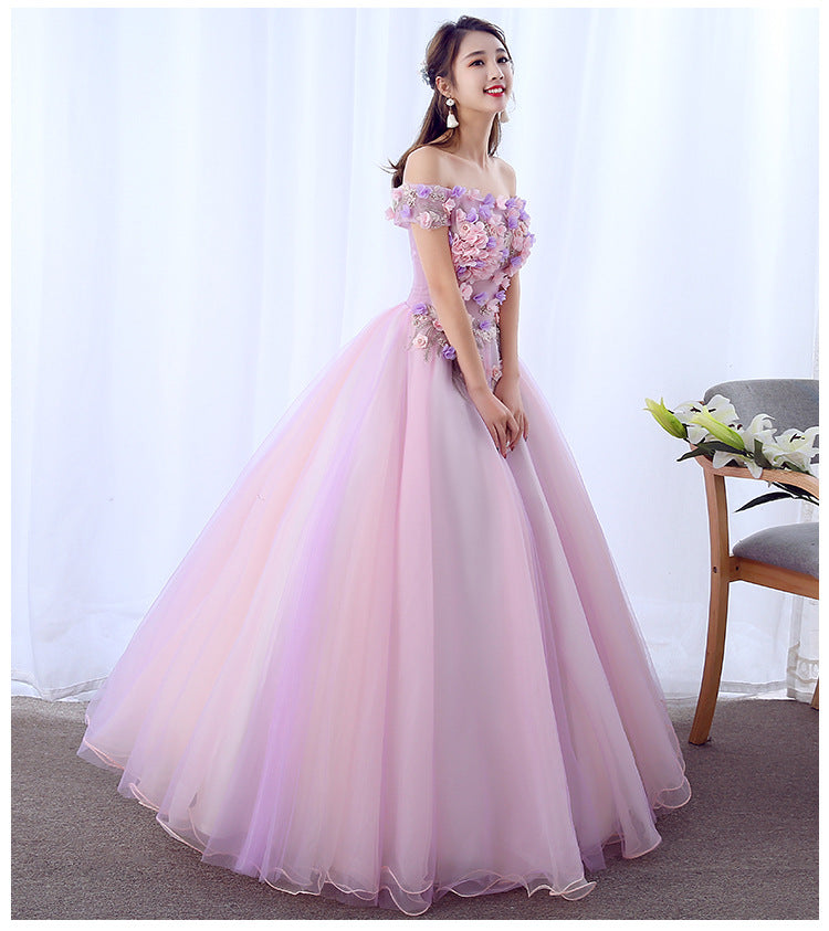 Evening Dress Host Costume Vocal Music Art Test Student Singing Bel Canto Solo Stage Dress Women's Long H829