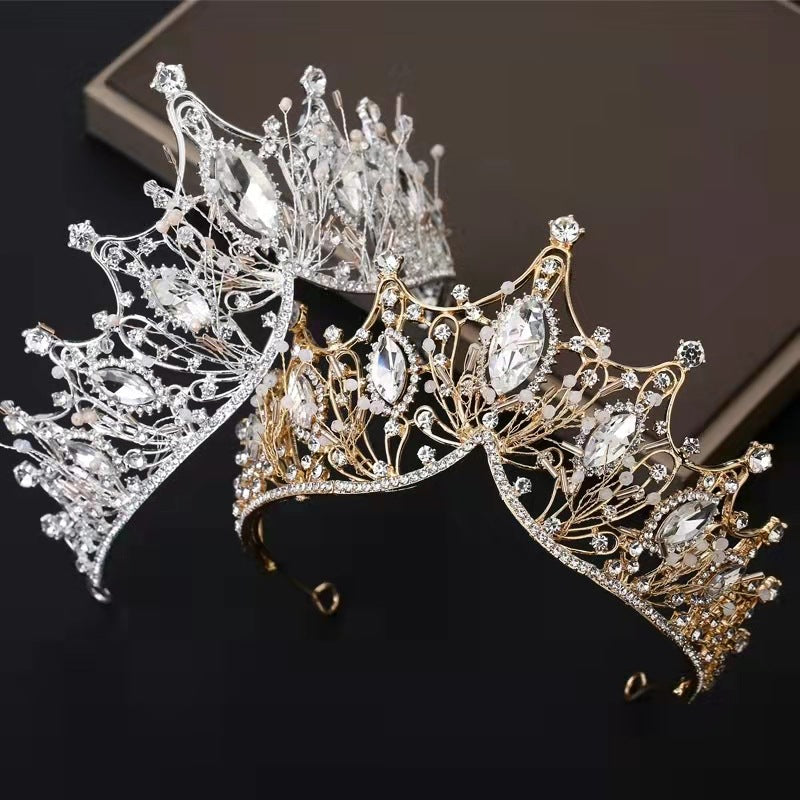 Hair Crown Alloy Diamond Crystal Crown Headdress Adult Ceremony Birthday Crown Wedding Dress Accessories Bride Tuinga Ornament H892