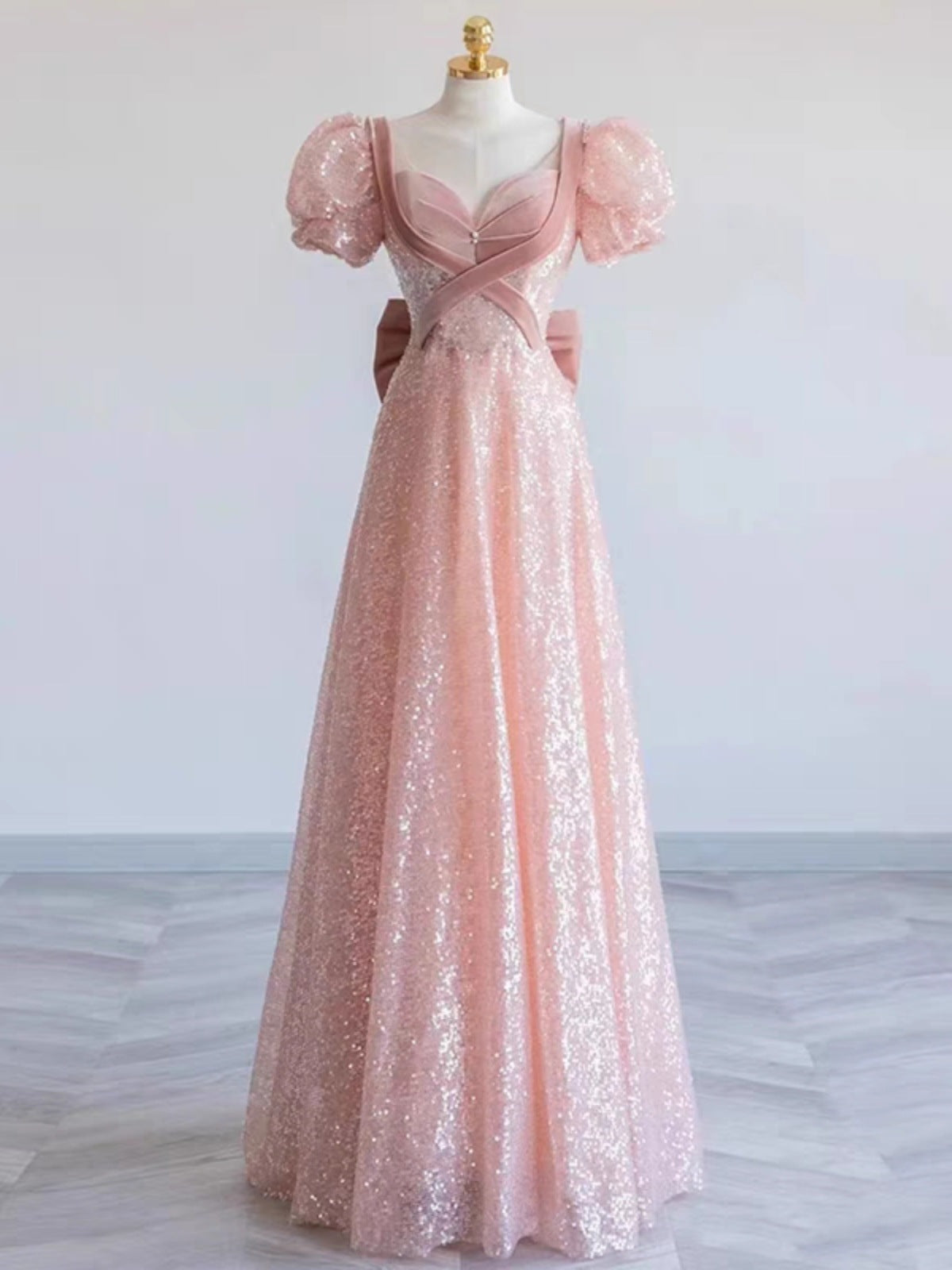 Pink Evening Dress for Women New Long High-End Temperament Ladies Annual Meeting L0671