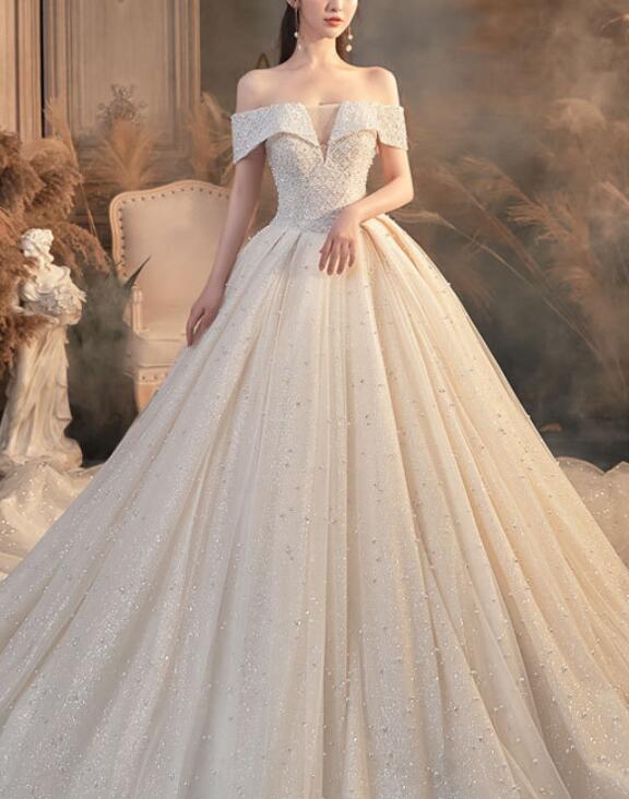 bridal veil wedding dress off shoulder sexy lace princess