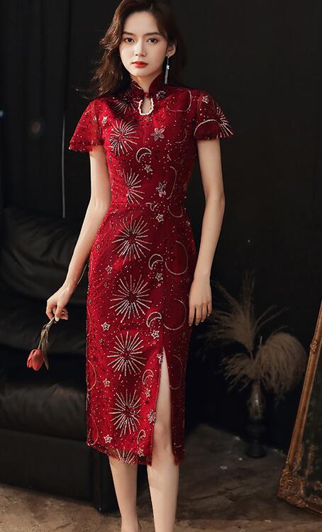 wedding dress Engagement Chinese-style Cheongsam dress