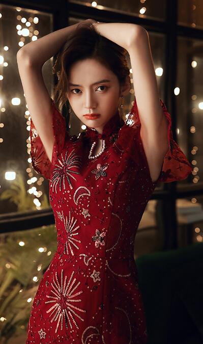 wedding dress Engagement Chinese-style Cheongsam dress