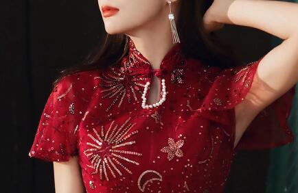 wedding dress Engagement Chinese-style Cheongsam dress