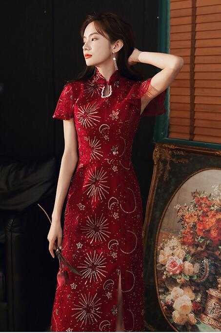 wedding dress Engagement Chinese-style Cheongsam dress