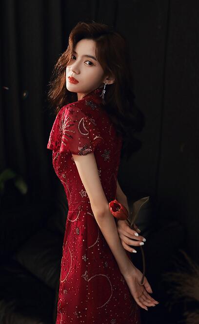 wedding dress Engagement Chinese-style Cheongsam dress