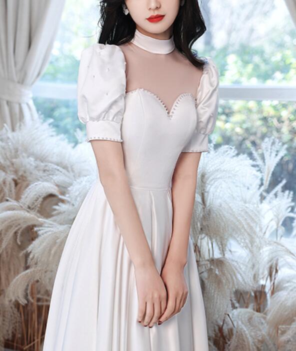 White evening dress 2022 New elegant temperament French socialite engagement party dignified female annual dress spring and summer