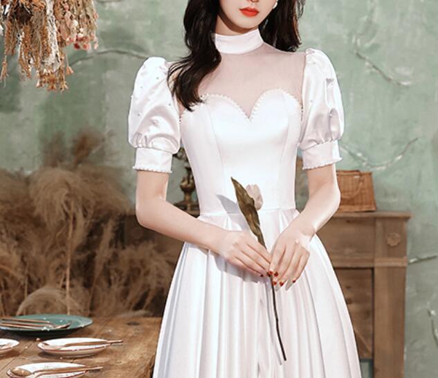 White evening dress 2022 New elegant temperament French socialite engagement party dignified female annual dress spring and summer