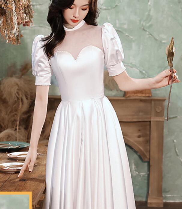 White evening dress 2022 New elegant temperament French socialite engagement party dignified female annual dress spring and summer