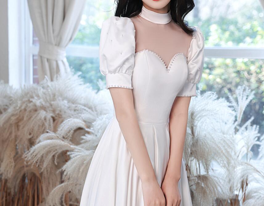 White evening dress 2022 New elegant temperament French socialite engagement party dignified female annual dress spring and summer