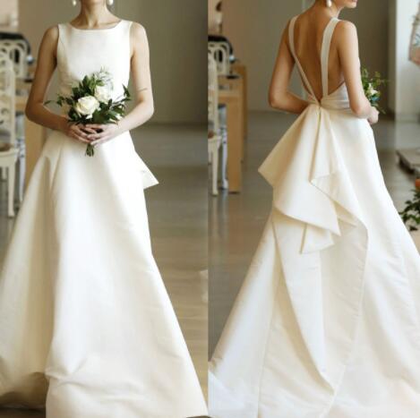 Wedding Dress 2022 The new bride simple princess dream one - word - shoulder satin sen go out gauze tour pat light wedding dress