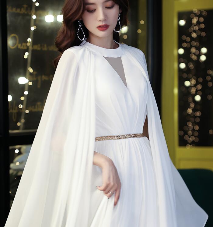 Evening dress 2023 new style banquet French light luxury niche design texture white dress