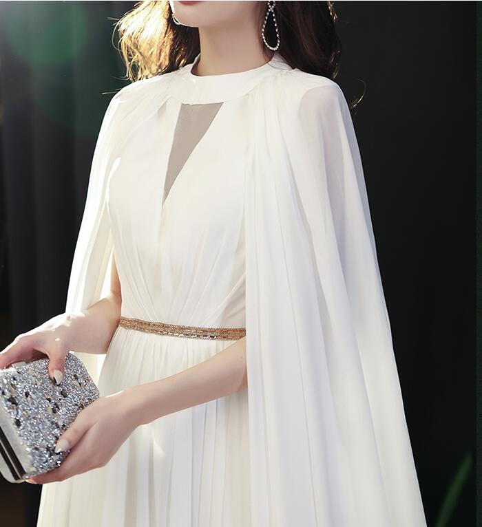 Evening dress 2023 new style banquet French light luxury niche design texture white dress