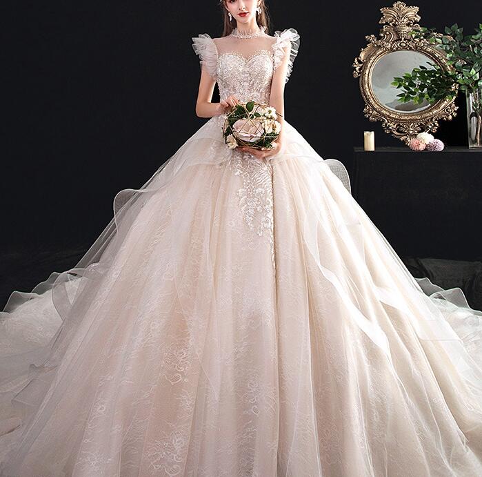 Wedding dress 2022 Spring summer bride simple sen super fairy dream