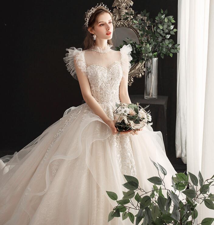 Wedding dress 2022 Spring summer bride simple sen super fairy dream