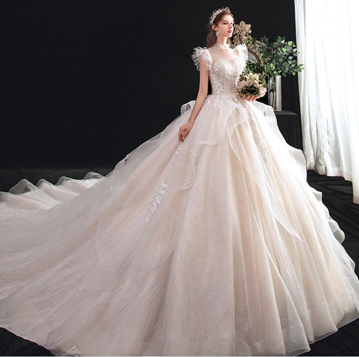 Wedding dress 2022 Spring summer bride simple sen super fairy dream