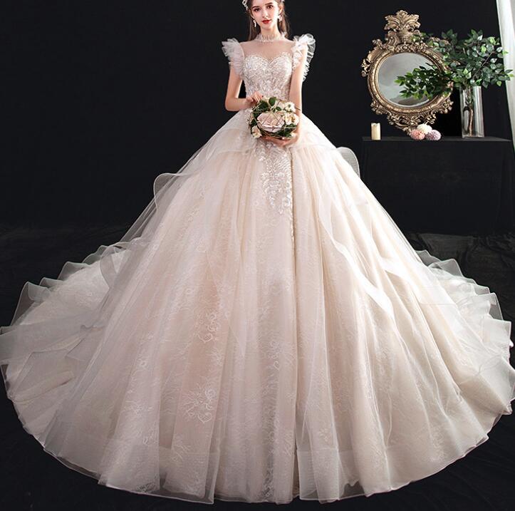 Wedding dress 2022 Spring summer bride simple sen super fairy dream