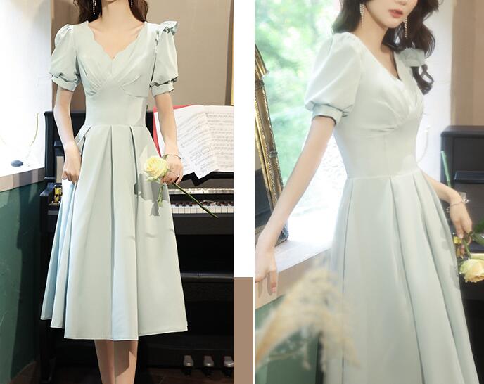 Small evening dress lady's banquet autumn temperament French dress famous lady daily bridesmaid dress dress usually can wear