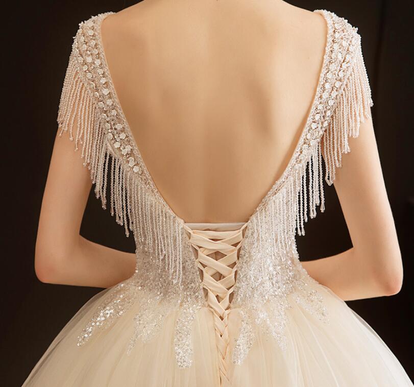 Wedding Dress 2022 Spring new French light super fairy cover arm sen quality dream wedding dress