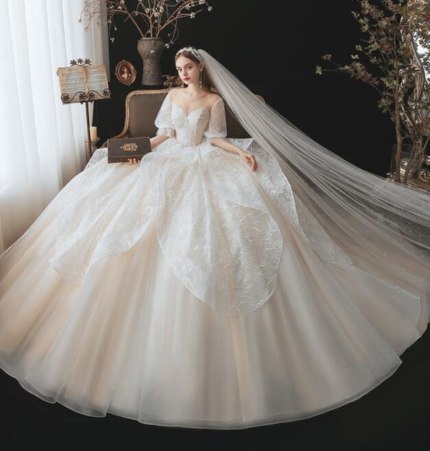 Wedding dress 2022 Spring/summer new bride temperament maternity forest super fairy dream big tail