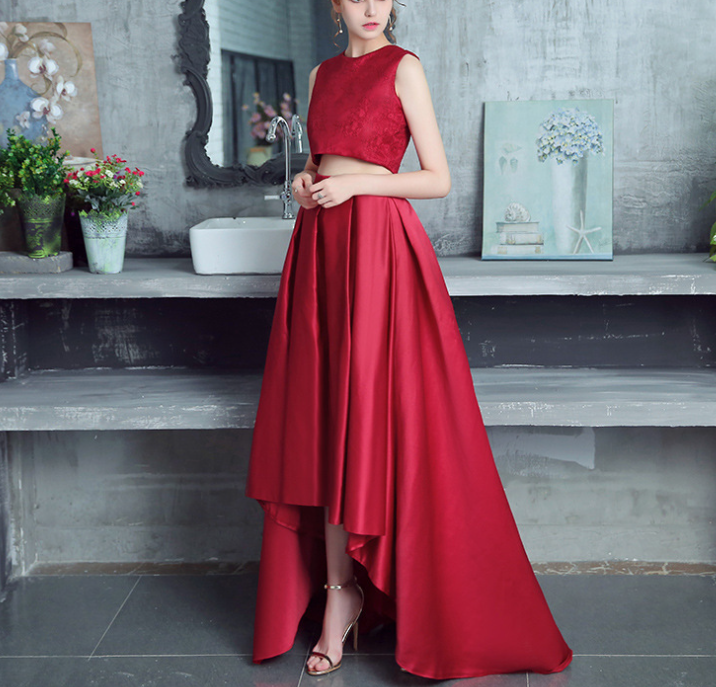 Spring 2022 new waistcoat front short rear long skirt 2 sets of dresses bridesmaid dress slim-fitting evening dress toasting dress