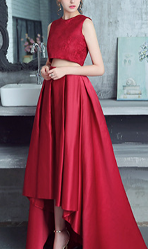 Spring 2022 new waistcoat front short rear long skirt 2 sets of dresses bridesmaid dress slim-fitting evening dress toasting dress