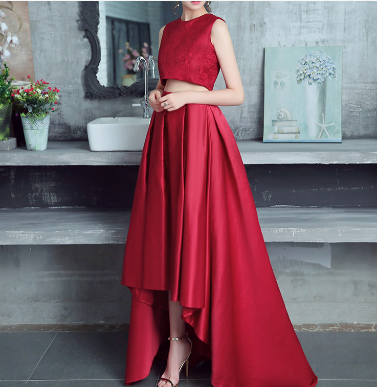 Spring 2022 new waistcoat front short rear long skirt 2 sets of dresses bridesmaid dress slim-fitting evening dress toasting dress