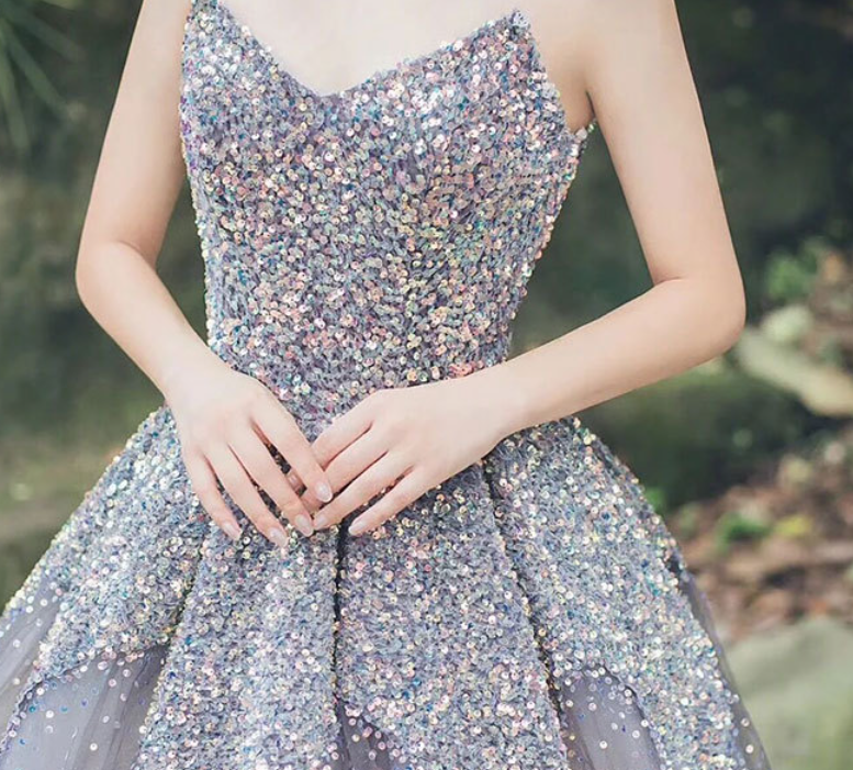 Mermaid~~European and American strapless sequins Palace fantasy princess pompous dress wedding dress