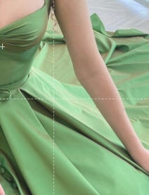 Party dress fashion Design Green Satin A-line long ball gown elegant halter evening gown