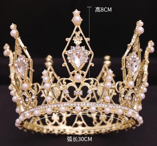 Princess crown tiara bridal headdress banquet show tiara hair accessories